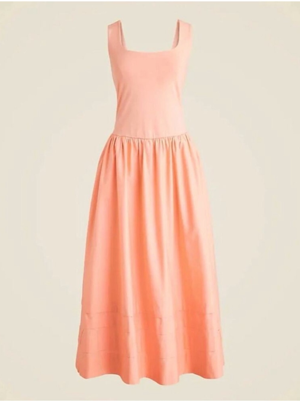 J. Crew Coral Maxi Drop-Waist Sundress